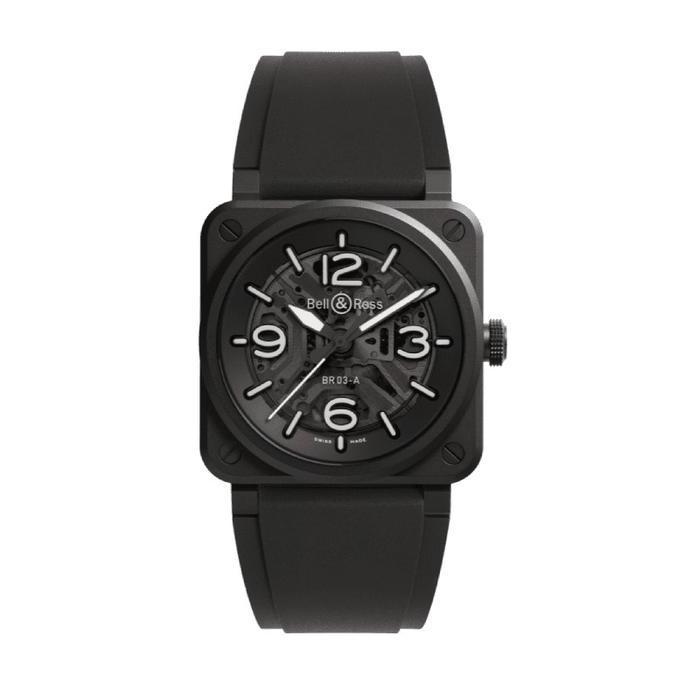 BellRoss BR-03 Skeleton Black Ceramic BR03A-BL-SKCE/SRB