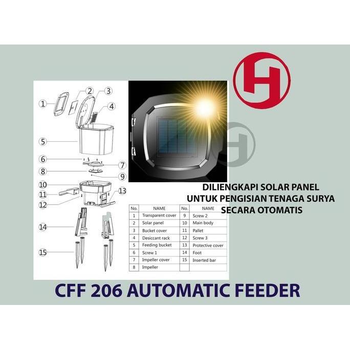 SUNSUN CFF 206 PEMBERI MAKAN IKAN OTOMATIS AUTOMATIC FEEDER ORIGINAL