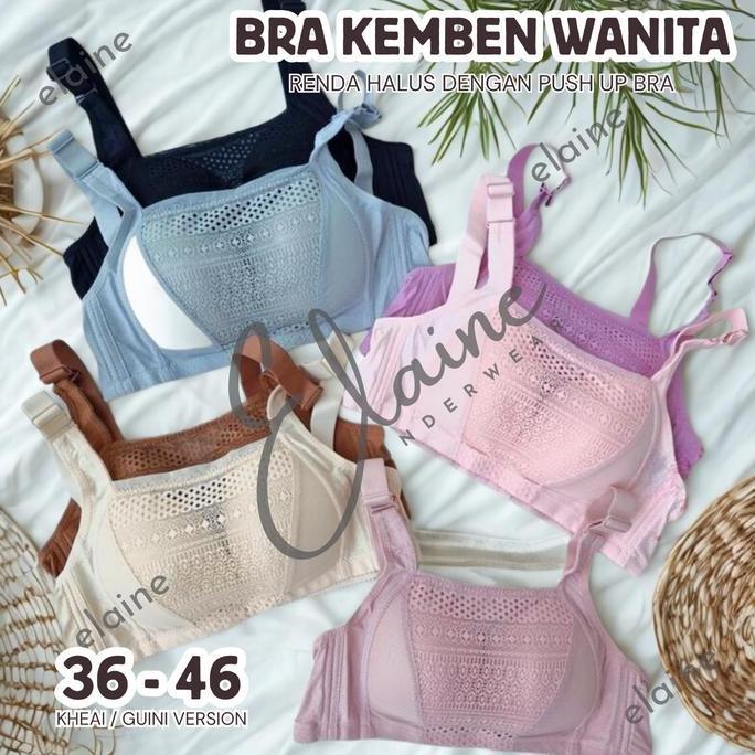 Paket 3pcs Bh Kemben 701 Kheai Guini Tanpa Kawat Kait 4 Push Up Bra Wanita Pengencang Lemak Cup B To