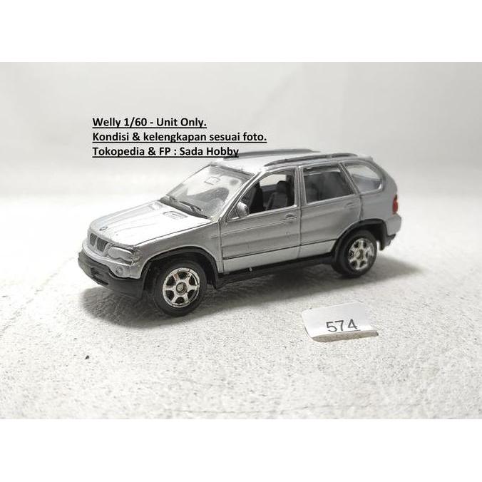 DIECAST WELLY BMW X5 SILVER UNIT ONLY CADATOYS