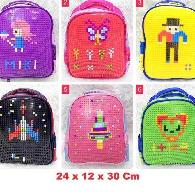 TAS LEGGO RANSEL SEKOLAH ANAK MAKE UR LEGGO B888 Trendy Terbaru