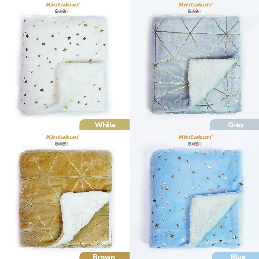 Selimut Bayi Halus Lembut Sherpa Foil / Non Foil 76 x 102 Kintakun Baby Sherpa Foil Blanket Diskon