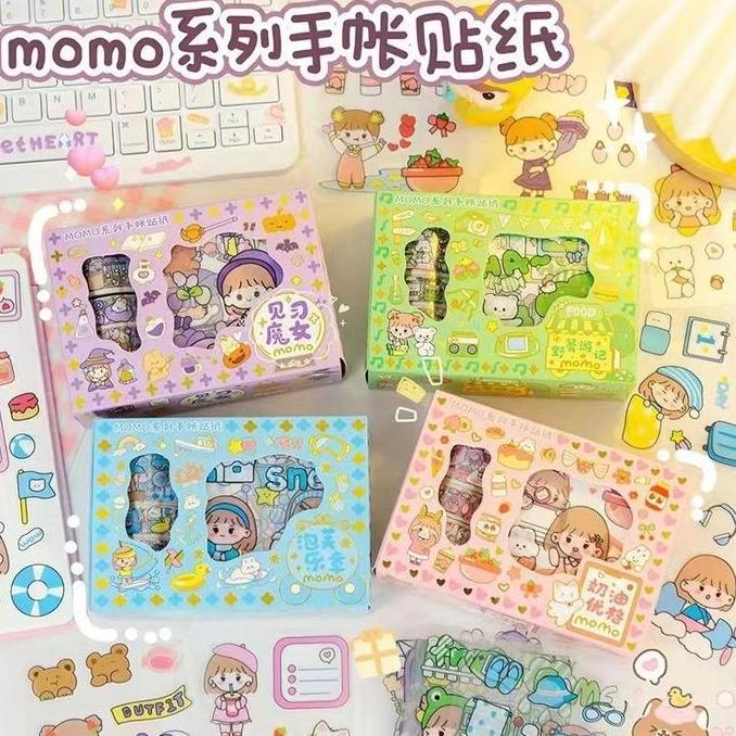 ( Stiker Momo Set Roll ) Stiker 2D Momo Versi Roll DUS KECIL
