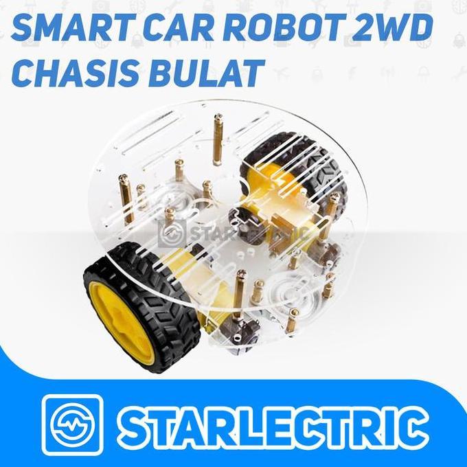 Chasis Mobil Robot 2wd 2 wd Smart Car Robot Chassis Bulat