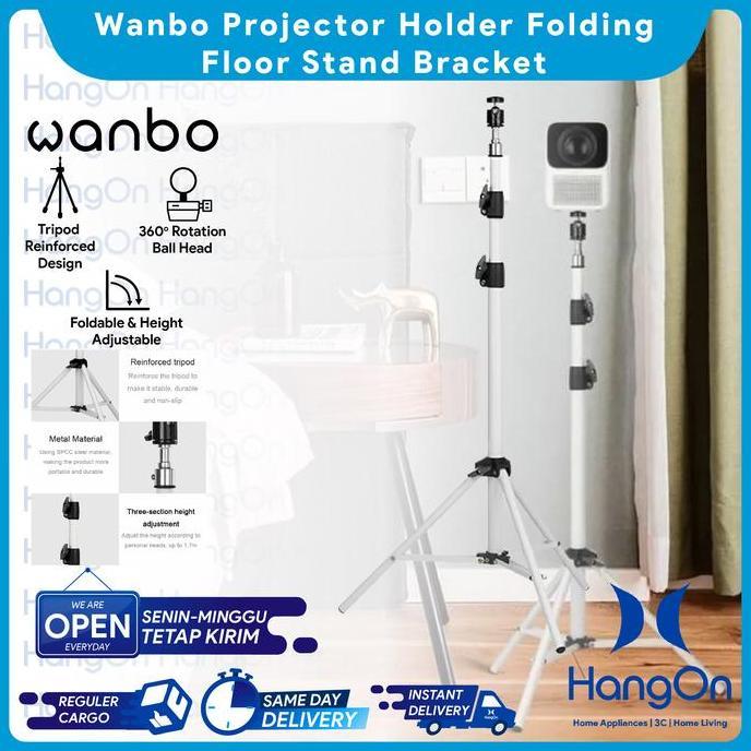 Wanbo Projector Holder Folding Floor Stand Bracket Tripod Proyektor