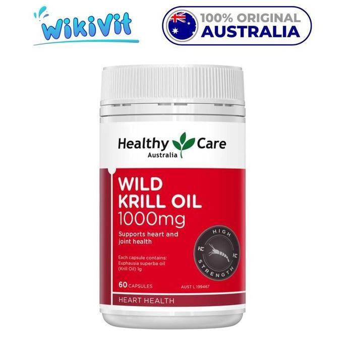 (PROMO) HEALTHY CARE WILD KRILL OIL 1000MG 60 SOFT CAPSULES - ORIGINAL AUSTRALIA / KAPSUL MINYAK KRI