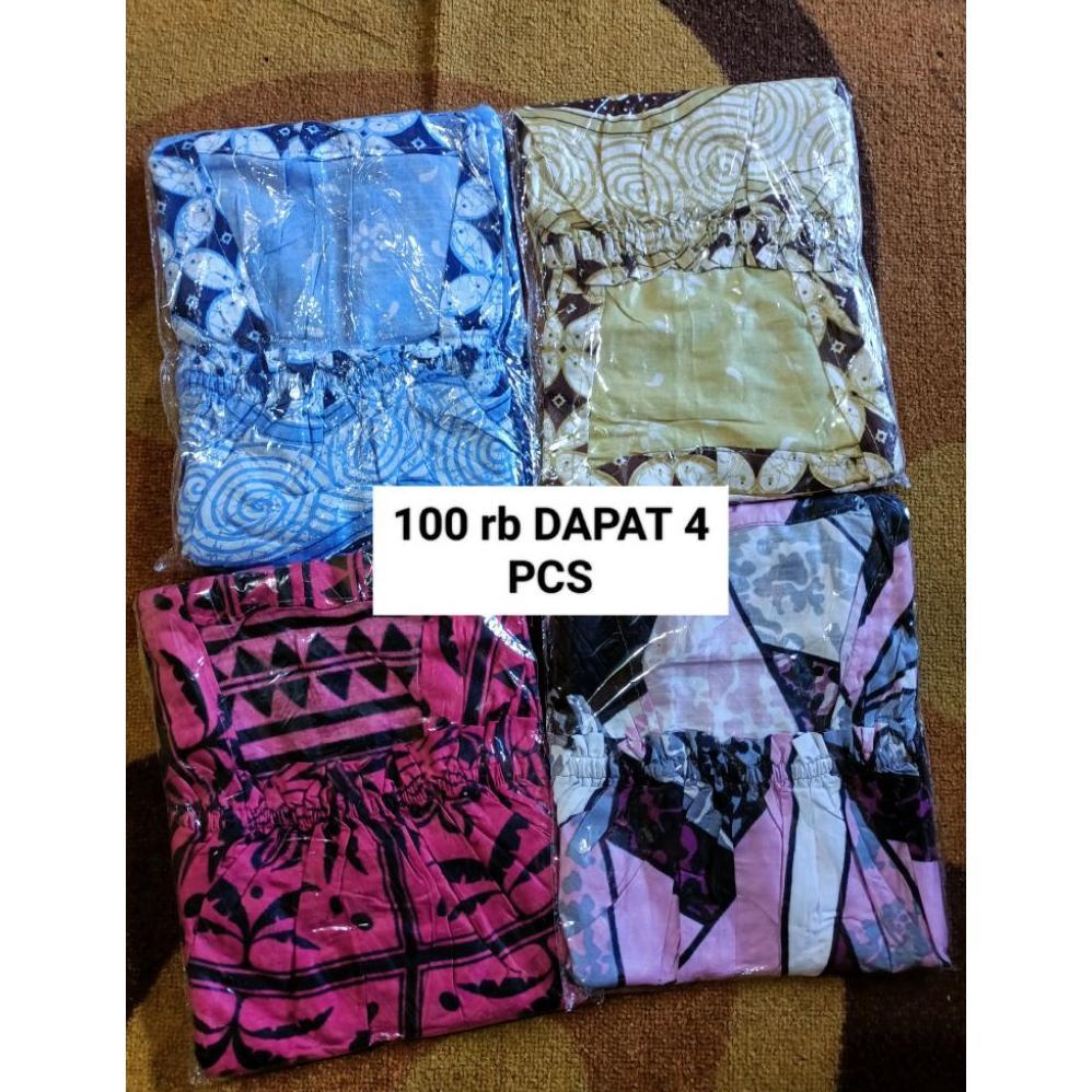 Premium Paket Daster Fuji 100 Ribu Isi 4 Daster Lucu Daster Kekinian Daster Kerut Dada Daster Bunga 