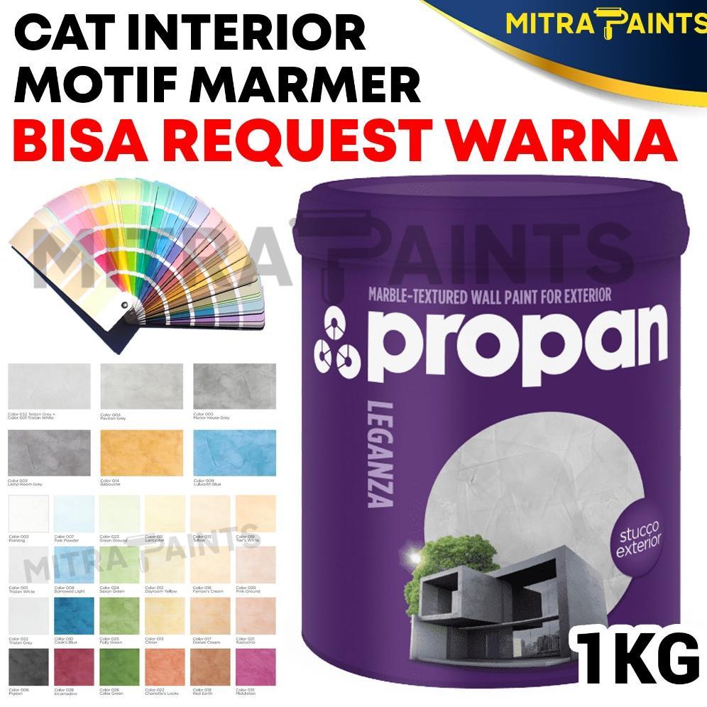NEW PROPAN LEGANZA STUCCO INTERIOR 1 KG / CAT TEMBOK MOTIF MARMER SEMEN EKSPOS INDUSTRIAL / CAT TEMB