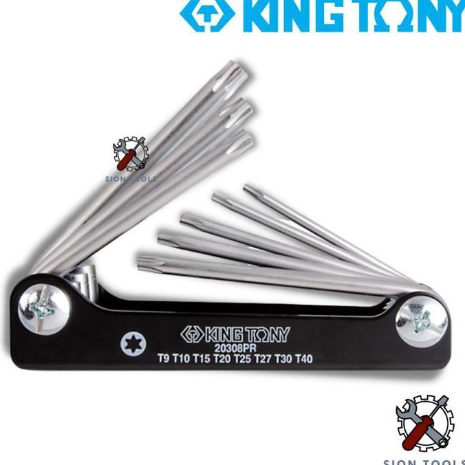 BEBAS ONGKIR - KING TONY KUNCI L BINTANG SET (KNIFE TYPE) 8 PCS / STAR L WRENCH SET