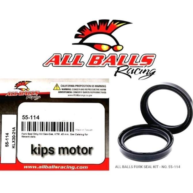 SEAL OLI SHOCK DEPAN USD KTM 85 125 200 UKURAN 43 MM SEPASANG KIRI KANAN ALL BALLS 55-114 PROMO