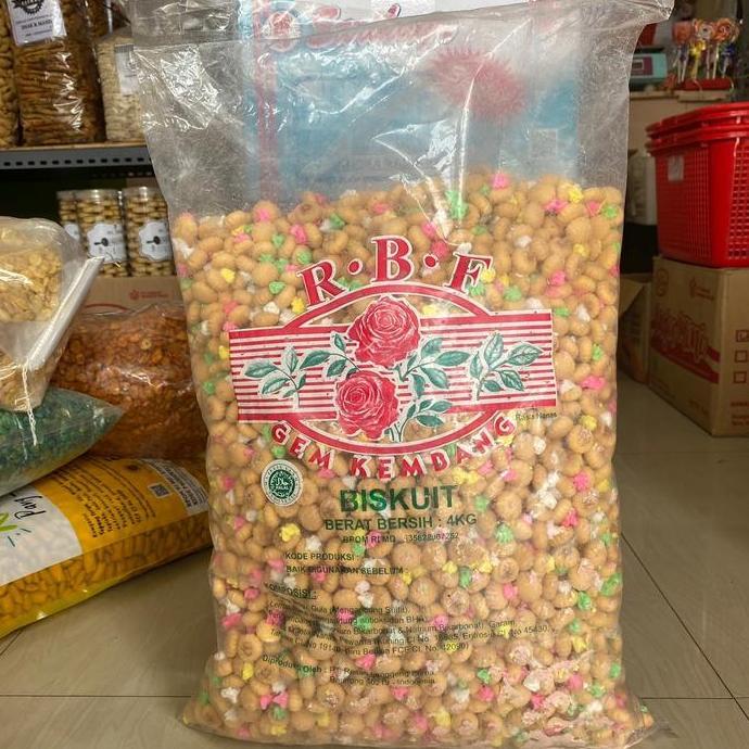 1 Ball Gem Kembang Rose  / Kue Kancing Isi 4Kg