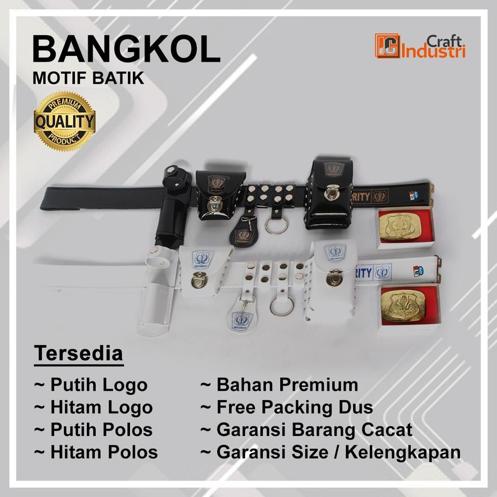 Sabuk Kopel Security Satpam Fullset dan BANGKOL BATIK Brasso Perlengkapan Atribut Ikat Pinggang Secu