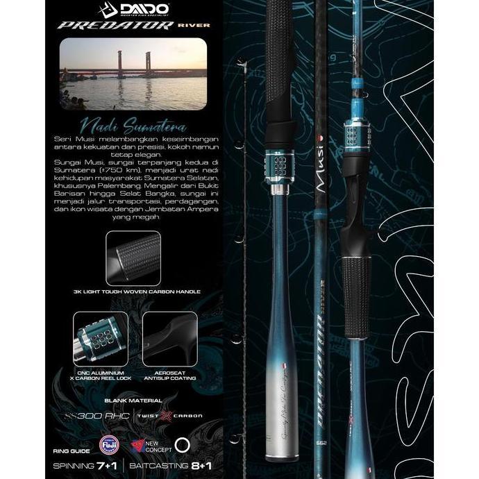 TERBARU - Daido - Joran Predator River Series SS300RHC Casting Spinning/Baitcasting