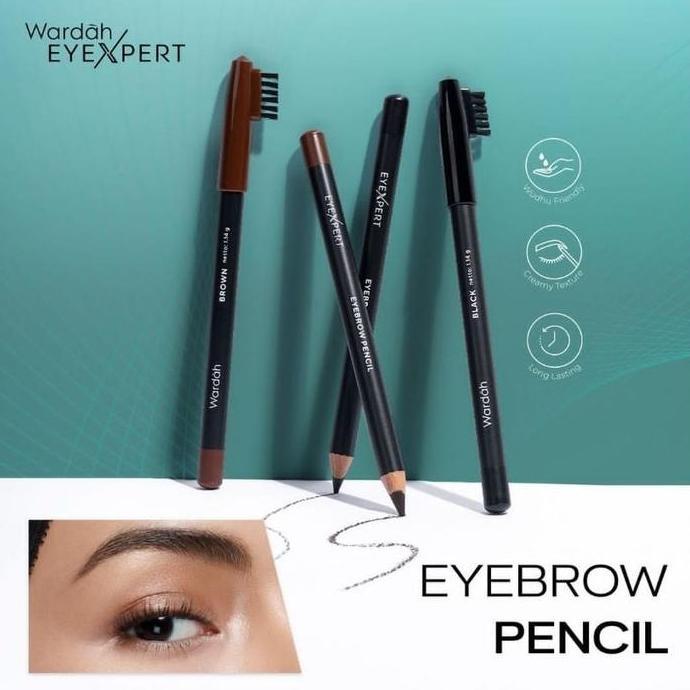 Pensil Alis / Eyebrow Pencil Wardah Brown - Black