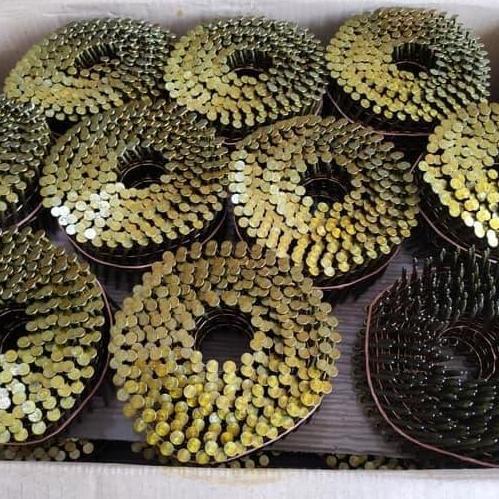 Paku Pallet 50 mm 50mm paku tembak ulir 400 pcs / ikat paku rambo coil