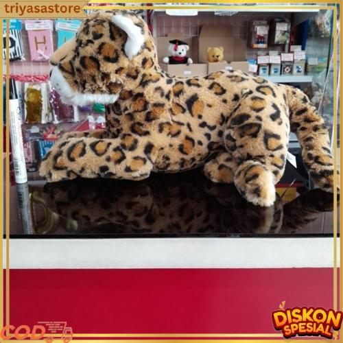 Boneka Harimau Putih Macan Tutul Baring Duduk White Tiger Leopard Jaguar Terbukti Berkualitas