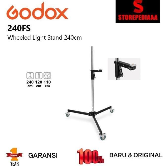 BEBAS ONGKIR - Godox 240FS Wheeled Light Stand - 240-FS