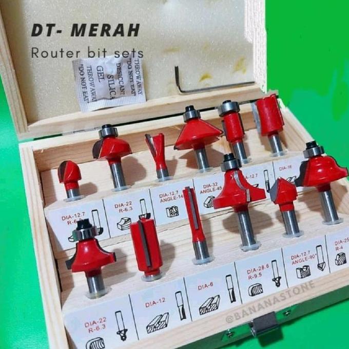 Double Thunder Mata router 12 pcs set as 1/4" 6mm mata profil set as 6 mm