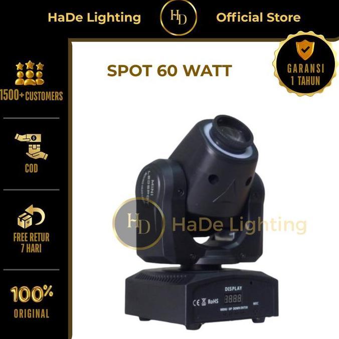 Lampu Moving Head Spot Mini 60 Watt Led