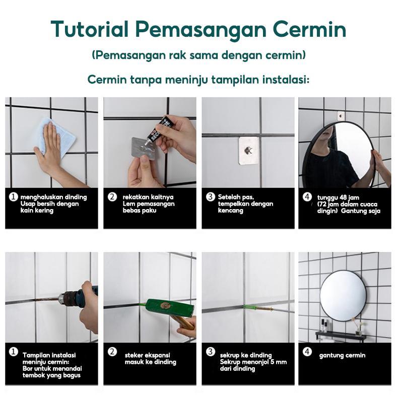 TERBARU Cermin Aesthetic / Kaca Kamar Mandi / Cermin kamar mandi / Cermin Rias Dinding / Cermin Kama