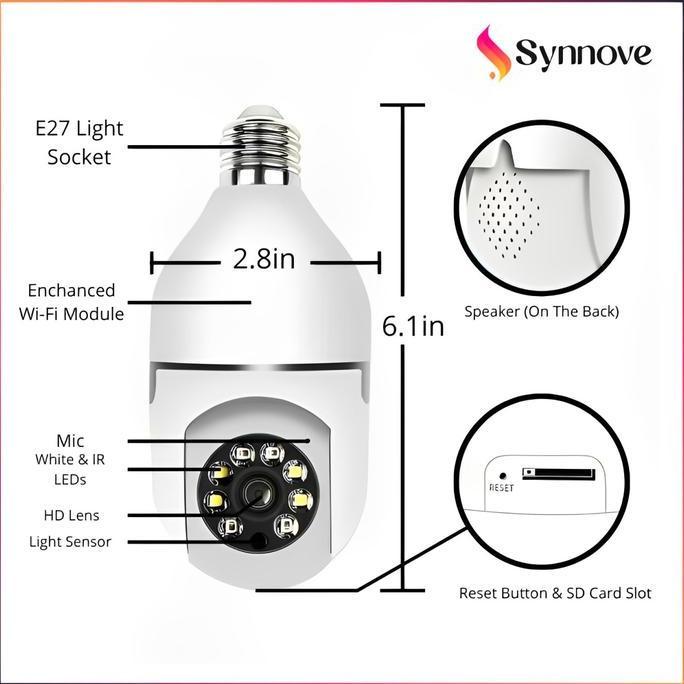 CCTV V380 Pro Tanpa Kabel 8MP CCTV Lampu Bohlam Indoor Wifi 360 PTZ murah