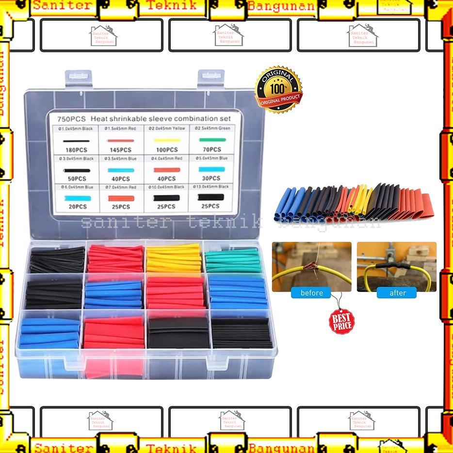Solatip Bakar 750 Pcs Heat Shrink Tube Selang Isolasi Bakar Set