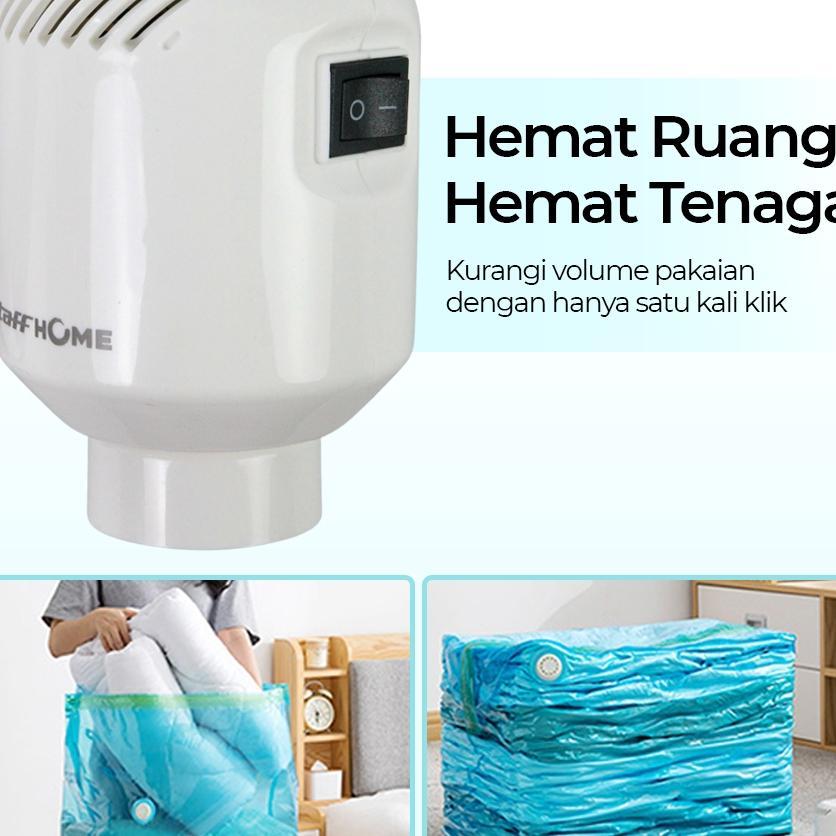 Vacuum Baju Travel Bag Pompa Elektrik Plastik Alat Vakum Pakaian