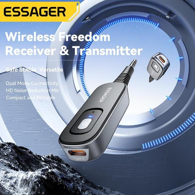 Essager Bluetooth 5.1 Adapter Receive (RX)/Transmit (TX) signals Two in one Bluetooth Receiver Trans
