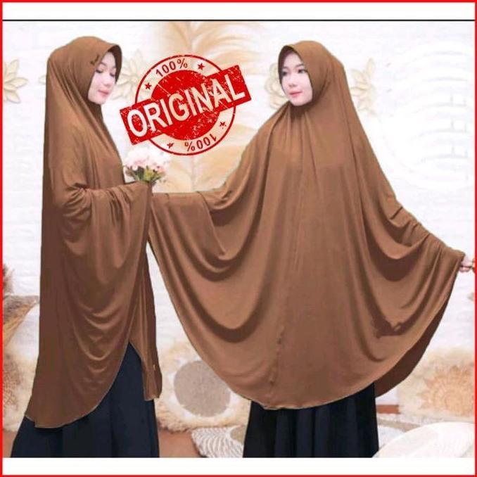 TERBARU (BISA COD) ORIGINAL Jilbab Syari Super Jumbo XXXXL Polos Jersey Khimar Syari Super Jumbo Hij