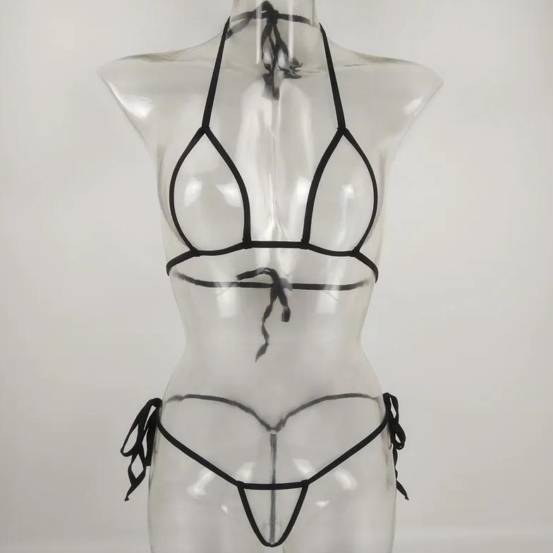 flash sale set g string  dan bra bertali transparan sg035