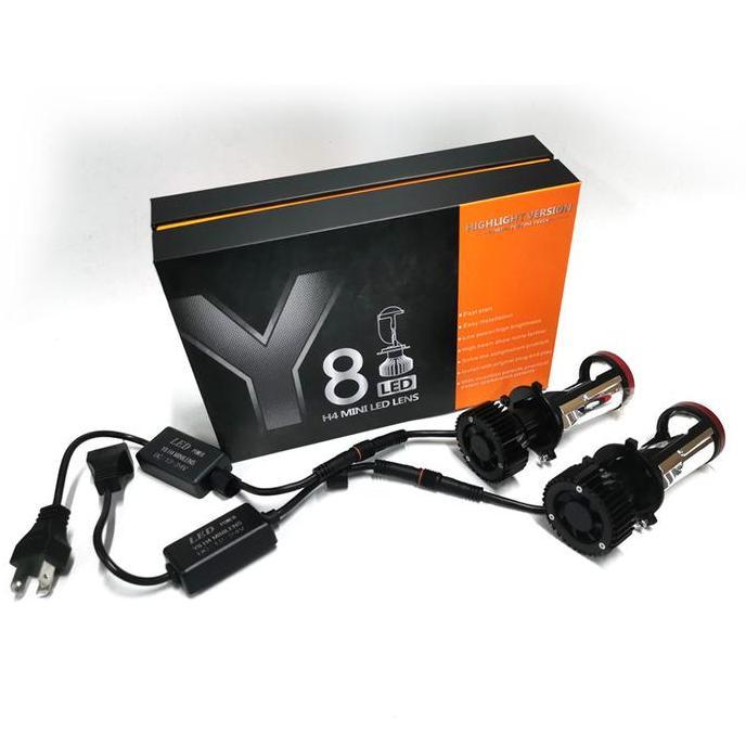 Lampu Led H4 Mini Projector Y8D  Original Rhd With Fan