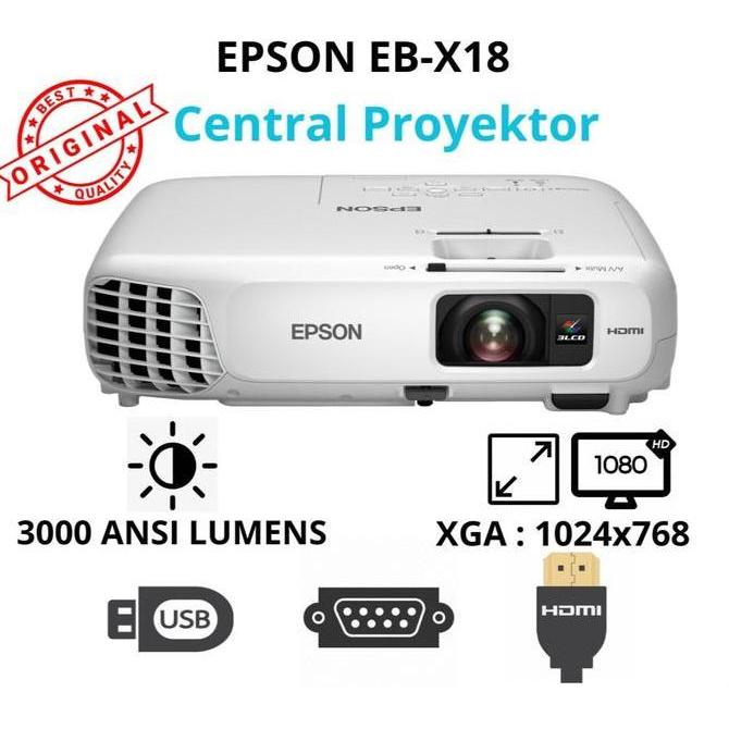 Proyektor Epson Eb-X18 Hdmi Projector