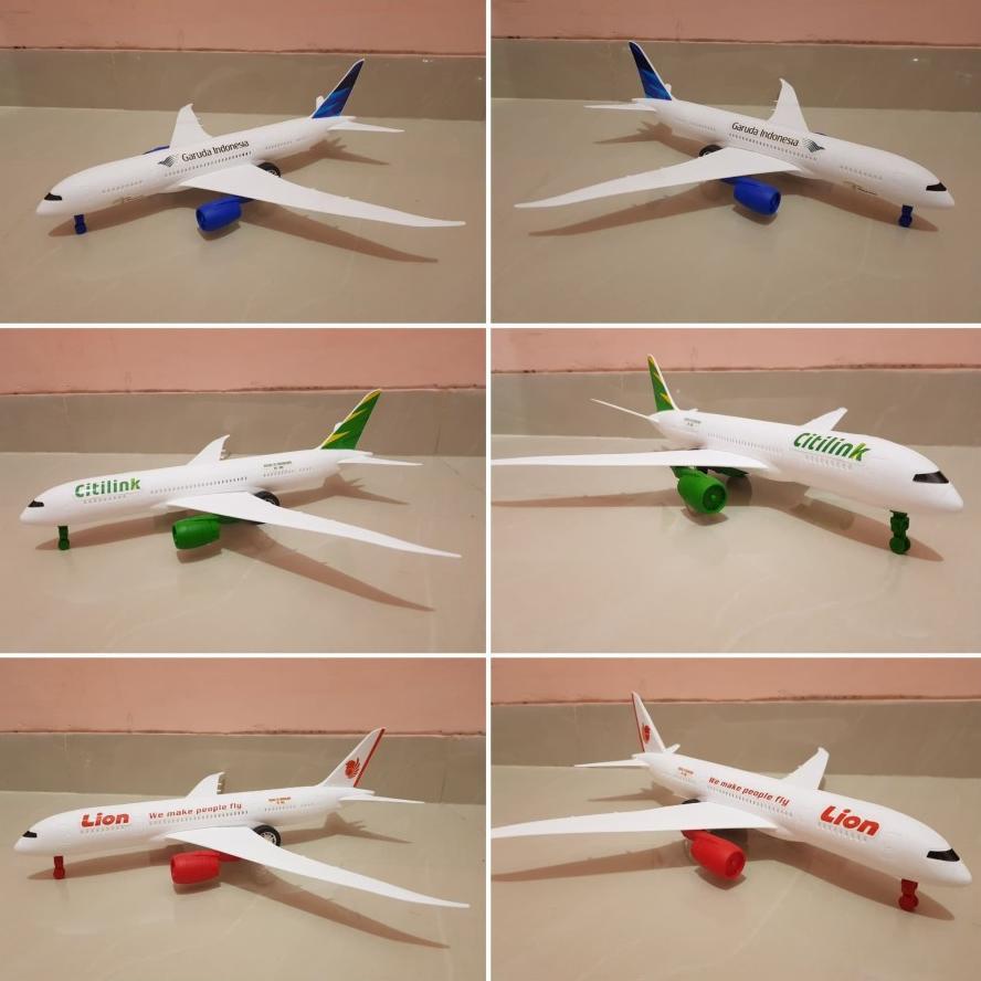 Official Mainan Pesawat Terbang Airbus Garuda Citilink Lion Air Republik Indonesia - Rkc
