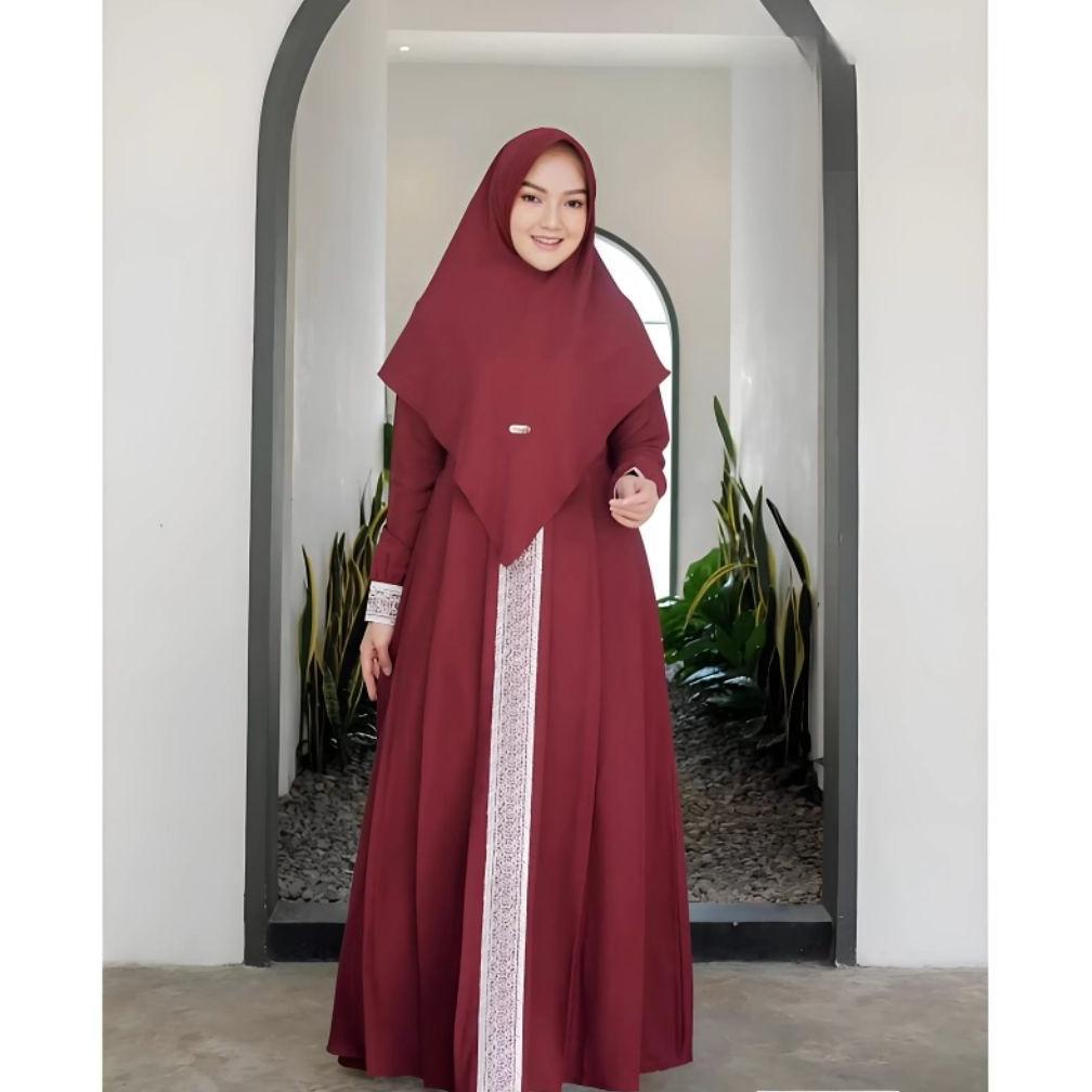 diskon gamis syari kanaya terbaru set wanita dewasa jumbo terbaru gamis kondangan gamis lebaran