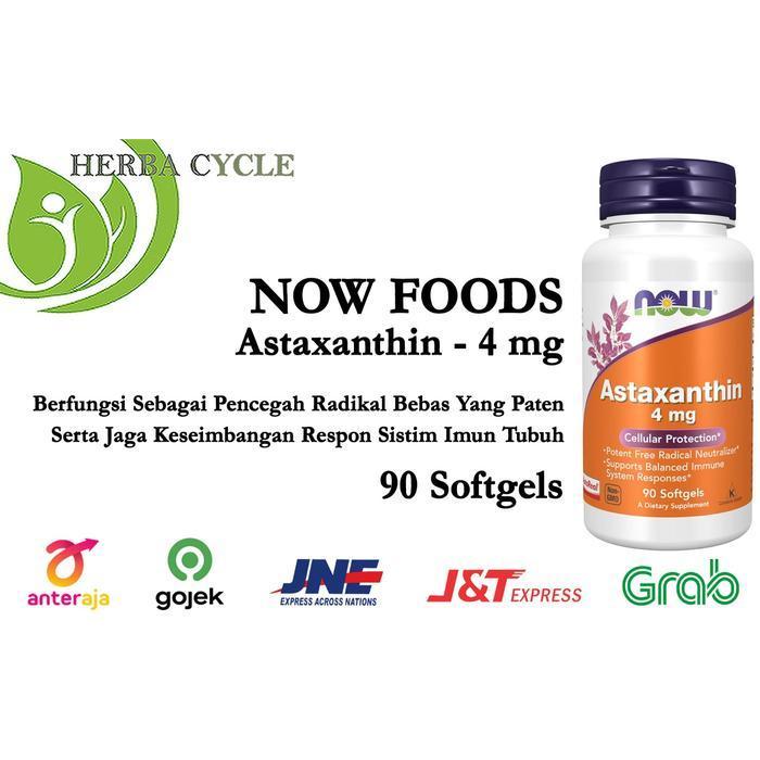 Now Foods Astaxanthin 4 mg 90 Softgels Now Astaxanthin Ori USA