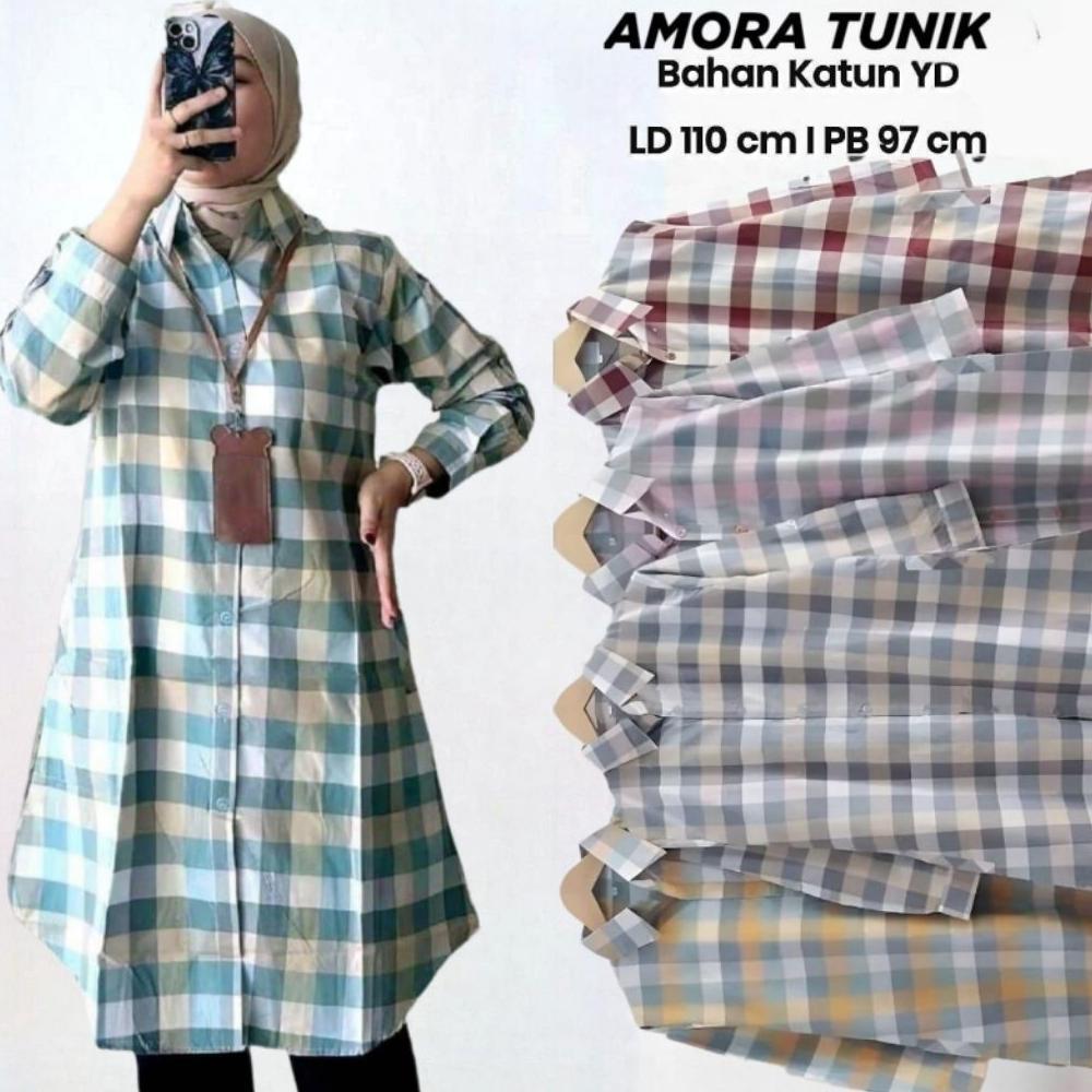 original tunik jumbo ld 110 - kemeja kerja salur kekinian muat 75 kg