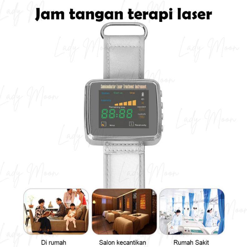 (Lestary Store)Jam tangan Terapi laser 12/13/15 titik laser fisioterapi untuk kolesterol darah kenta