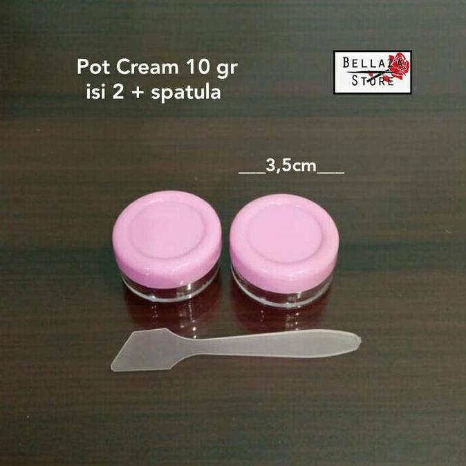 Pot Cream 10 gr Isi 2 + Spatula / Pot Jar / Wadah Cream
