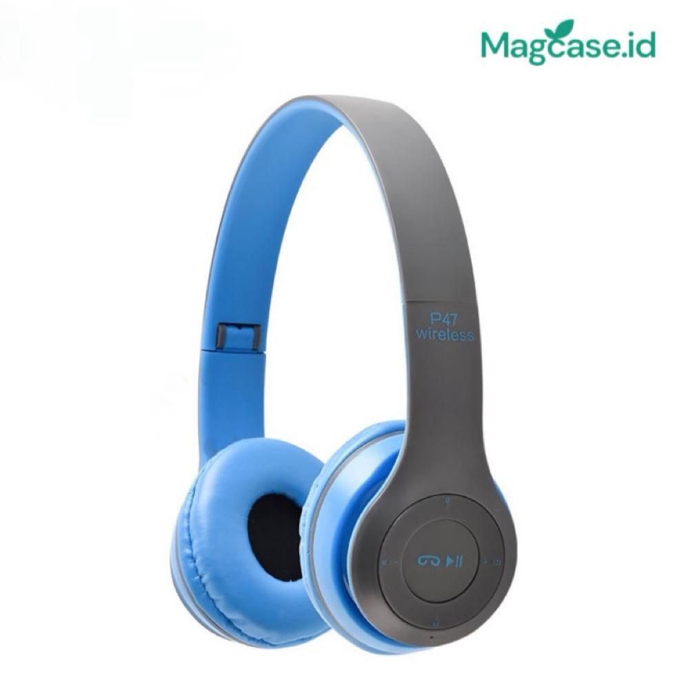 TERBARU Magcase- -P47 HEADPHONE Bluetooth Gaming Headset Wireless Pro Bass P47 headset Bluetooth p47