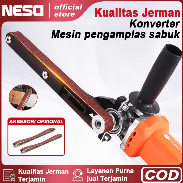 NESO German Tools Adapter Belt Sander Mini DIY Mesin Giling Pemoles Sabuk Ampelas Penggiling Sudut (