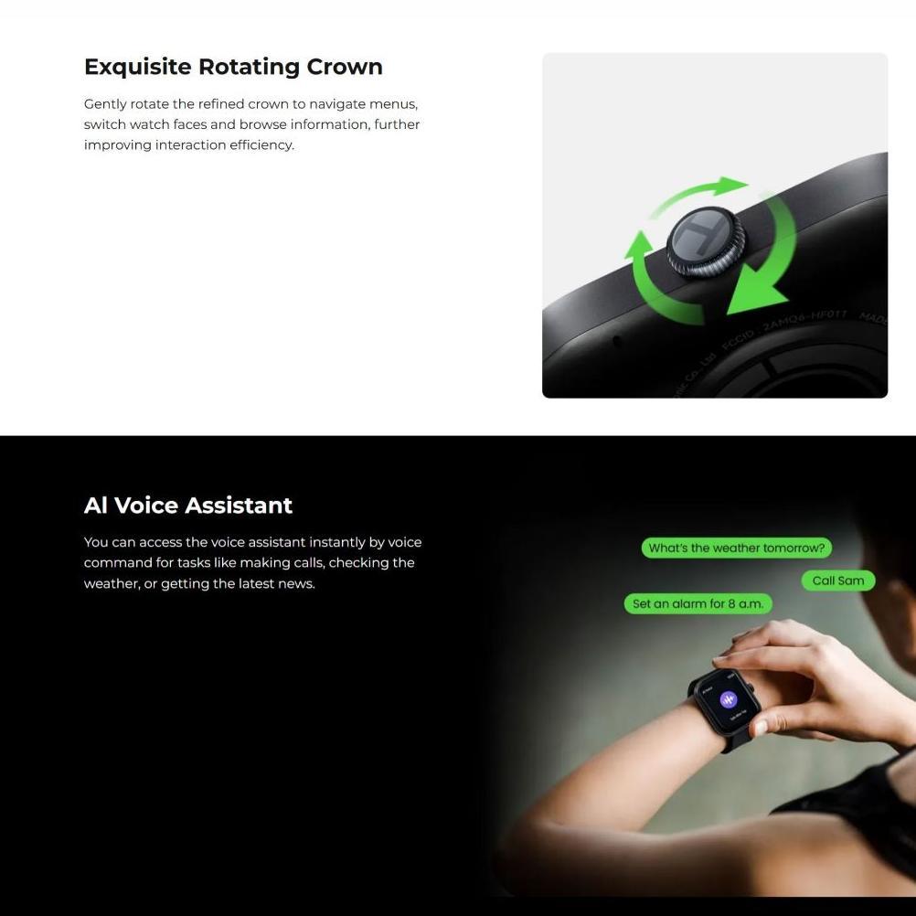 TERBARU HAYLOU Watch 4 Smartwatch Multifungsi dengan GPS dan Bluetooth Calling