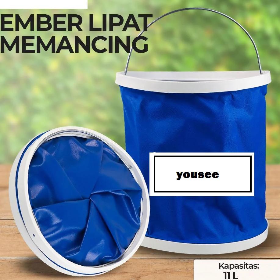 Ember Lipat Mancing Kain Serbaguna / Ember Lipat Portable  / Folding Bucket / Ember Lipat 9L