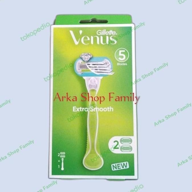 GILLETTE Venus Extra Smooth Isi 1 Handle + 2 Refill Pisau Cukur