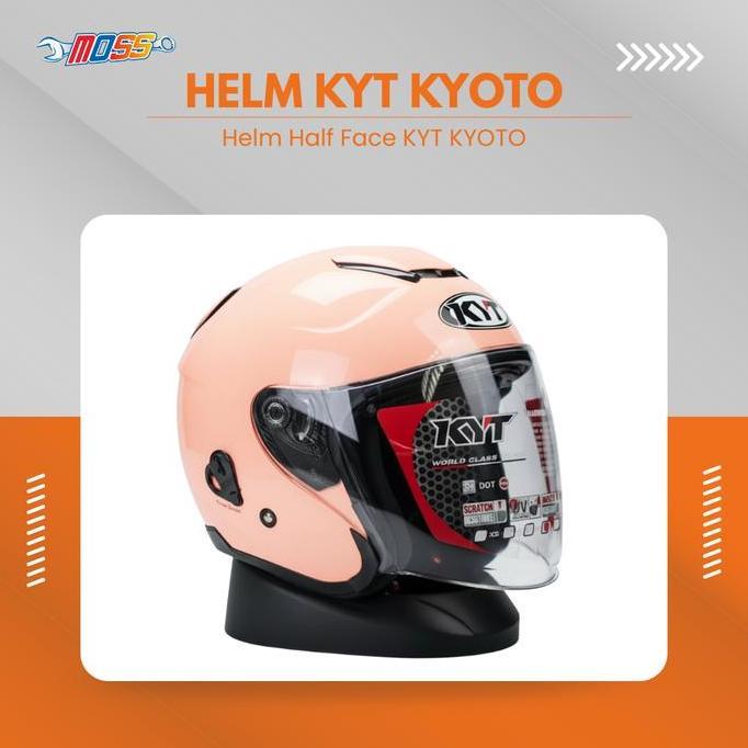 HELM HALF FACE KYT KYOTO SOLID LIGHT PEACH | HELM HALF FACE KYT KYOTO | 100% ORIGINAL PRODUCT
