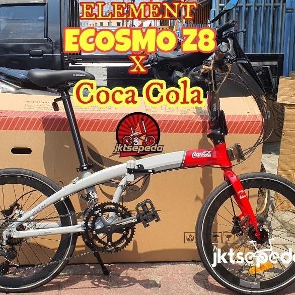 Hanandiastore / Sepeda Lipat Element Ecosmo Z8 Coca Cola Diskon