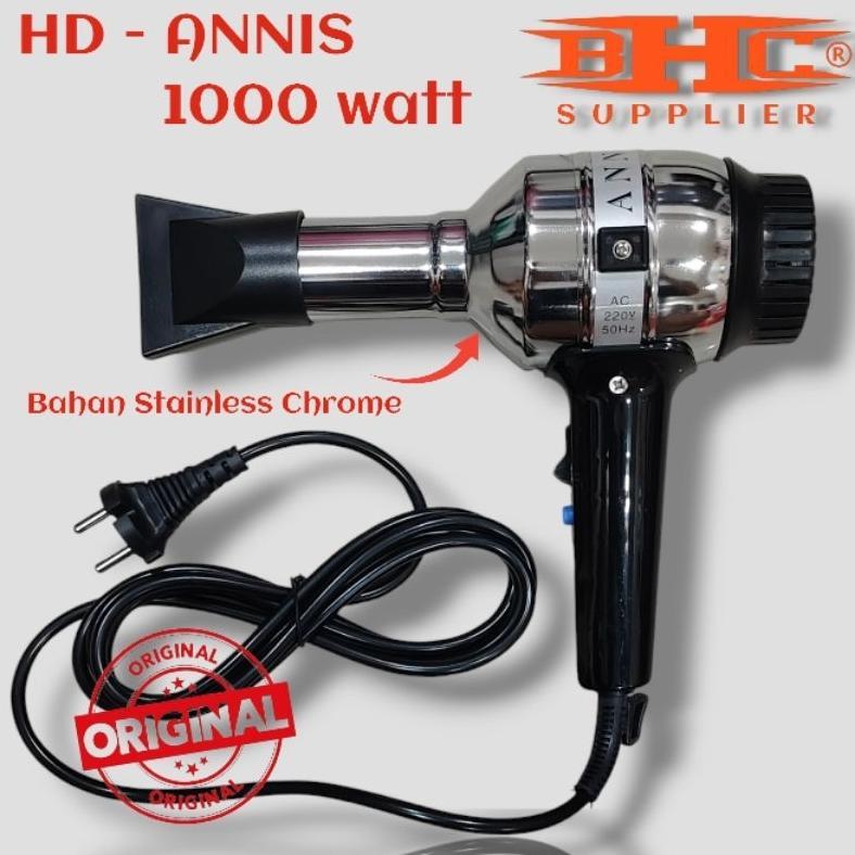 Annis Hair Dryer 1000w Hairdyer Pengering Rambut Pria Wanita untuk Salon Barbershop Pangkas Rambut R
