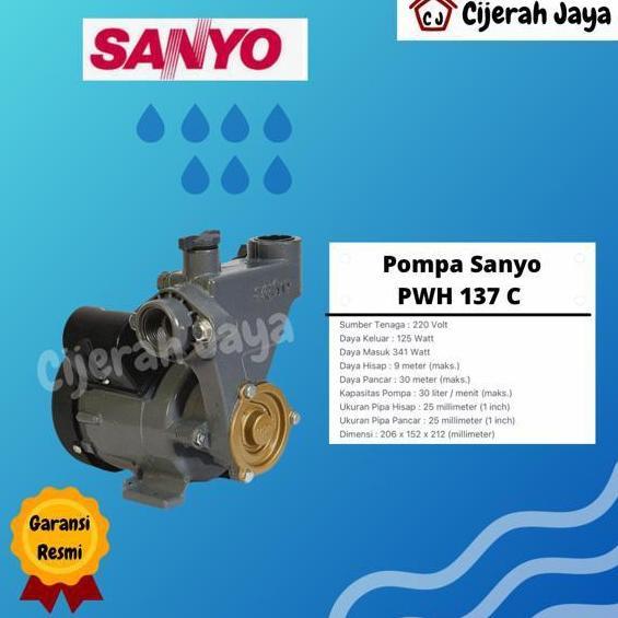 Gonew- Fluszo- Pompa Air Sanyo Pwh 137 C Pwh13C Pwh-137C / Pompa Air Sanyo Manual Sumur Dangkal