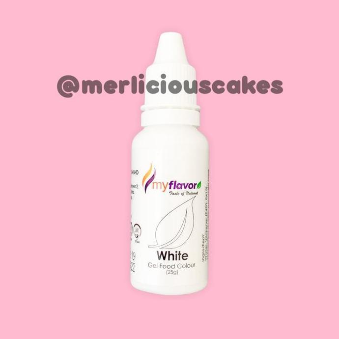 White Gel My Flavor Food Color Food Colour Pewarna Makanan