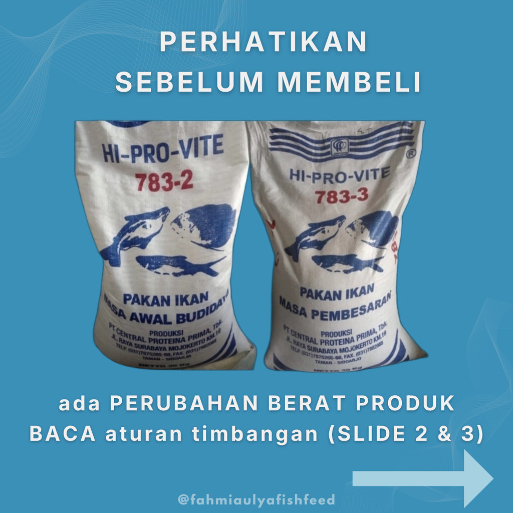 PAKAN IKAN MURAH (PAKET 5 Kg) Pakan Ikan Apung CPP Hi Pro Vite 783-2, 783-3 Protein min 25% |Pakan I
