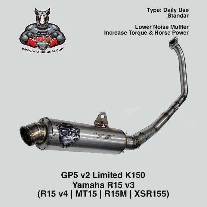 Knalpot WRX GP5 v2 Limited K150 R15 v3